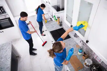Services Deep cleaning team at work in a Canton, GA kitchen