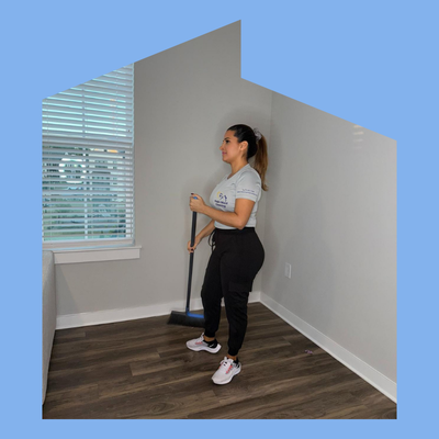 Magic Maid Cleaning team member doing post-construction cleaning