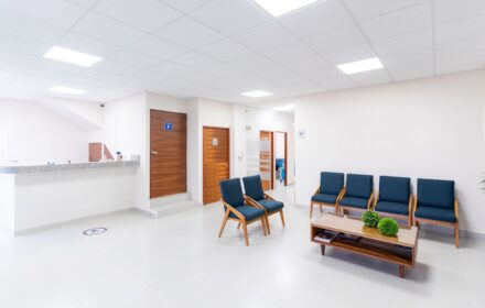 Clean medical or healthcare facility waiting room