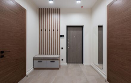 Clean apartment entrance hall common area